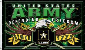 ARMY DEFENDING FREEDOM FLAG 3X5