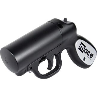 Mace Pepper Gun Distance Defense Spray with STROBE LED, Matte Black "Old MACE SKU # 80405"