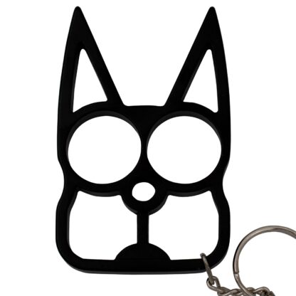 Cat Public Safety Keychain Black