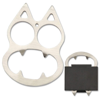 Silver Cat Knuckle Self Defense With Pouch