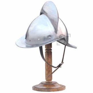Spanish Comb Morion Boat Medieval Helmet with Display Stand
