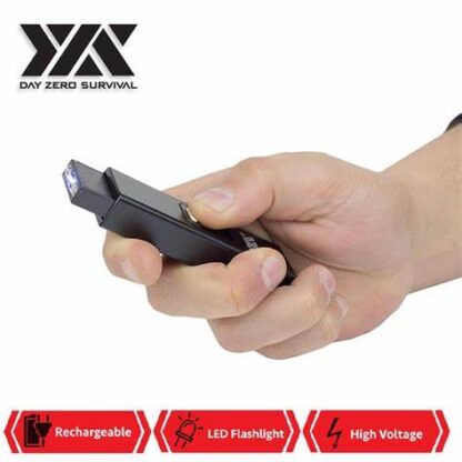 DZS Rechargeable Micro USB Self Defense Pink Stun Gun With LED Light