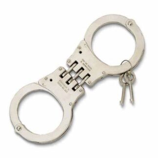 Nickel Plated Double Lock Hinged Handcuffs
