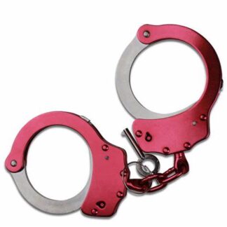 Double Lock Handcuffs Metal Construction - Pink Finish