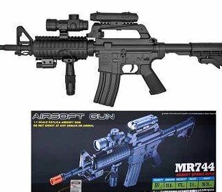 MR-744 Airsoft Rifle with Crosshair Scope & Flashlight Full Scale