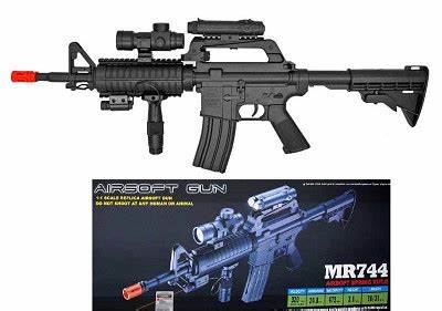 MR-744 Airsoft Rifle with Crosshair Scope & Flashlight Full Scale