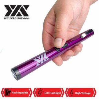 DZS Small Pen Sized 6 Inches Rechargeable Stun Gun Purple