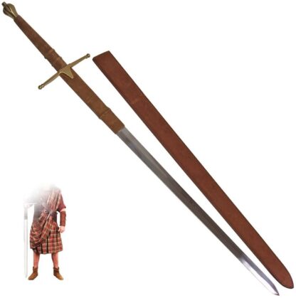 William Wallace 54 Inch Long Two Handed Brass Sword