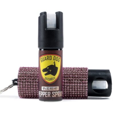 Bling It On Key Ring Self Defense Pepper Spray Purple Jeweled Cary Case