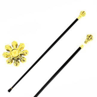 37 Inches Golden Crown Knob Gentleman's Walking Stick