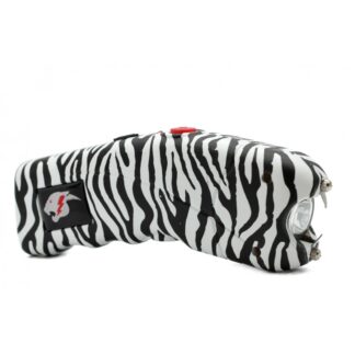 Zebra Print Cyclone Rechargeable Stun Gun With LED Light and Alarm
