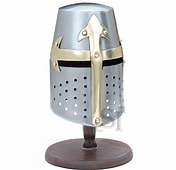 Mini Medieval Tournament Knight Helmet With Display Stand