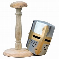 Mini Knight Crusader Great Helmet With Display Stand