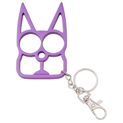 Cat Public Safety Keychain - Light Purple