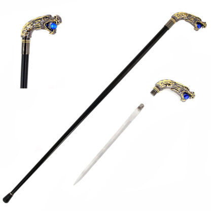 Roaring Dragon Head Sword Cane With Removable Blade