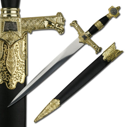 22" Black King Solomon Dagger Short Sword