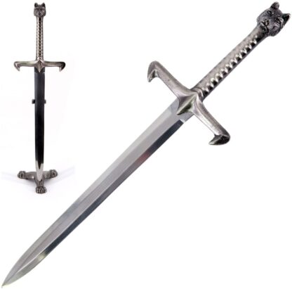 Wolf Head Longclaw Replica Sword Letter Opener Knife with Stand