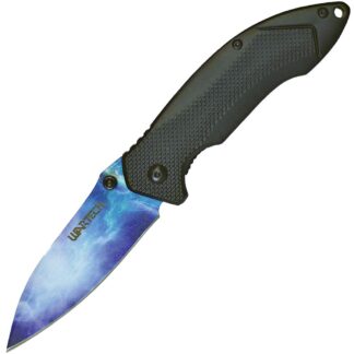 Assisted Open Pocket Knife Galaxy Design Blue
