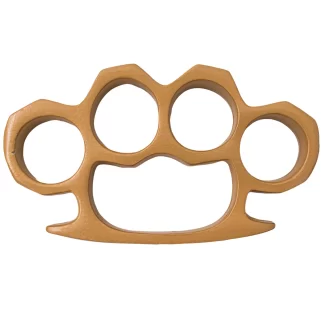 4.5 Inch Long Metal Knuckle Duster Gold