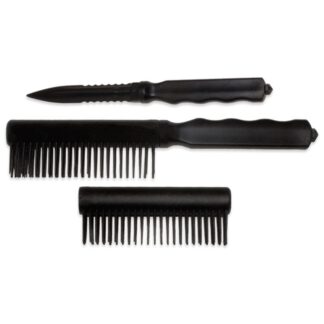 Plastic Comb Knife w/ Window Breaker Skull Crusher - Black